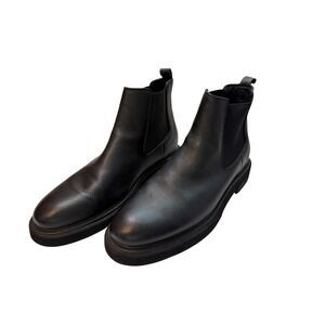 G-Star RAW Bronson Chelsea Mid Boots Black Pebbled Leather Size 13 Pull On Ankle